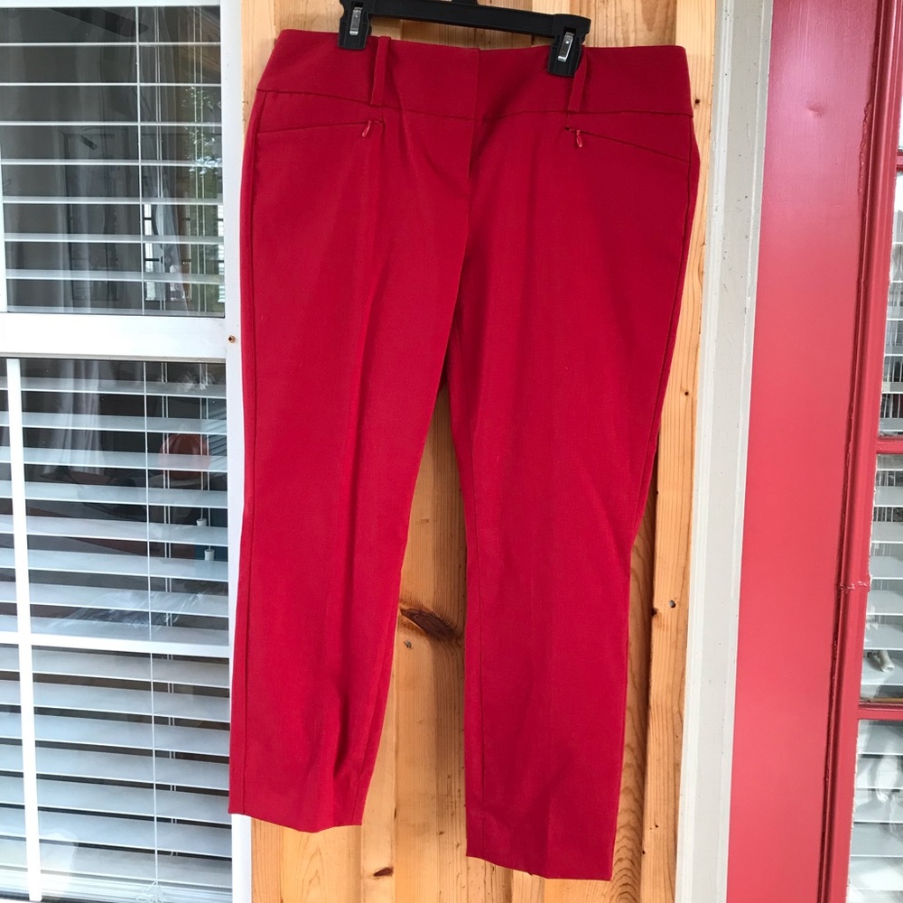 THE LIMITED Exact Stretch Red Crop Pant size 8P
